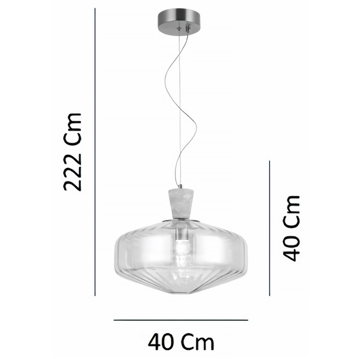 No:345 Sarkıt Avize (40 cm)